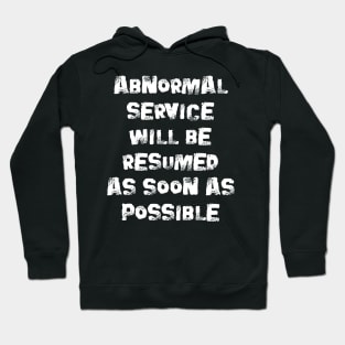 Abnormal Service Will Be Resumed As Soon As Possible (light) Hoodie